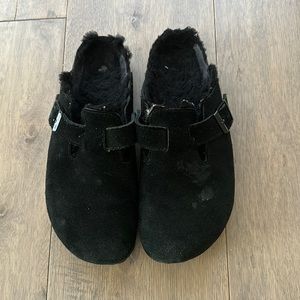 Birkenstock Boston Suede Shearling